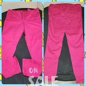 TORRID TRIPP NYC SKINNY STRETCH PINK PUNK 80'S